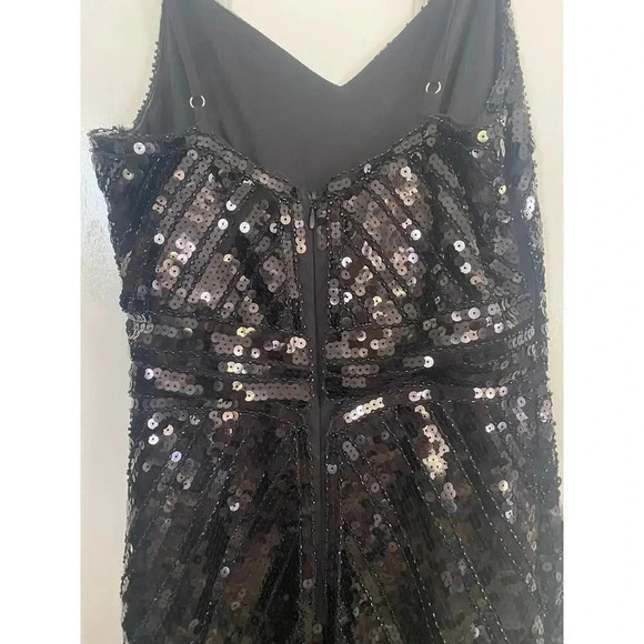 Lulus Women's Black V-Neck Sequin Maxi Dress Size XS - Picture 6 of 7